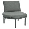 6 Piece Patio Sofa Furniture Set, Half Moon Outdoor Sectional Sofa With 2 High Low Coffee Tables, Wicker Rattan, Tempered Glass, 4 Pillows & Cushions, For Backyard, Garden, Poolside - Gray - Image 11