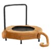 Monkey Children's Trampoline Happy Expression Outdoor / Indoor Dual Use, Foldable Iron Tube - Yellow / Black - Image 8