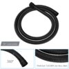 12" Ceiling Mount Shower System With Waterfall Tub Spout And Rough In Valve - Matte Black - Image 8