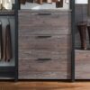 Monica - Wood Walk In Closet System With Powder Coated Metal Frame And Melamine - Rustic - Image 4