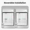 Semi-Frameless Double Sliding Shower Door, Bypass Shower Door, Tempered Glass Door - Black - Image 9