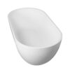 Small Size Stone Resin Solid Surface Oval Shape Freestanding Bathtub For The Bathroom - Matte White - Image 9