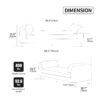 Modern Upholstered End Of Bed Bench With Armrests, Chenille Chaise Lounge Couch With Bolster Pillows, Rubberwood Legs - Beige - Image 3