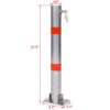 Parking Bollard Pole Barrier With Lock For Car Parking Protection - Gray - Image 3
