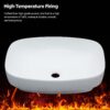 Modern Semi Recessed Ceramic Bathroom Sink With Vessel Design - White - Image 8