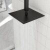 Square Rainfall Shower Head Wall Or Ceiling Mounted, Modern Bathroom Fixture - Matte Black - Image 6