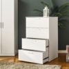 Oliver - Farmhouse 4 Drawer Jumbo Chest With Extra Storage And Durable Features - White - Image 6