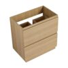 Modern Bathroom Vanity With Single Sink And Double Drawer, Freestanding Engineered Wood Cabinet - Oak - Image 24