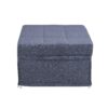 Modern Folding Ottoman Bed With Adjustable Backrest, Convertible Futon Chair Sofa Bed Metal - Gray - Image 6