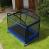 Outdoor Square Trampoline For Kids And Adults With Protective Net And Swing 4 X 6Ft - Black / Blue - Image 5