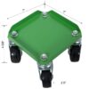 Heavy Duty Snowmobile Dolly V Slide With 2.5" Swivel Casters And Rubber Pad For Skis - Green - Image 14