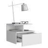 Flopini - Floating Nightstand With 1 Drawer, Compact Size - White - Image 5
