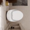 Modern Egg Shape Toilet 1.28 Gpf Single Flush Ceramic - White - Image 20