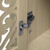Hollowed Out Cabinet With 2 Door 3 Drawers, American Furniture, Suitable For Bedroom, Living Room, Study - Natural - Image 24
