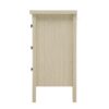 Modern 2 Door 3 Drawer Storage Cabinet, Buffet Cabinet With 2 Embossed Door For Living Room, Kitchen, Entryway - Natural - Image 11