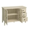 Hollowed Out Cabinet With 2 Door 3 Drawers, American Furniture, Suitable For Bedroom, Living Room, Study - Natural - Image 16
