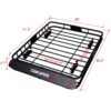 Motoring Rooftop Cargo Carrier Basket Steel 42" Universal Fit Roof Rack - Black - Image 10