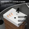 Modern Freestanding Bathroom Vanity With Single Undermount Sink And Double Drawers - Brown - Image 9
