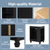 Classic Retro 24" Bathroom Vanity With Sink, Door Shelf, Side Open Storage Frame, Soft Closing Door - Black - Image 8