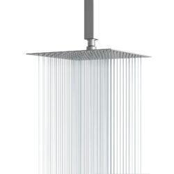 Ultra Thin Square Rainfall Shower Head Stainless Steel, Wall Or Ceiling Mount - Chrome