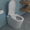 Smart Bidet Toilet Combo With Auto Open & Close, Heated Seat, Foot Sensor Flush, LED Display, Ceramic - White - Image 4