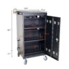 45 Bay Mobile School Charging Cart Station For Chromebook, Tablet And Laptop Computer With Power Strip Included - Black - Image 3