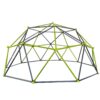 10 Sided Climbing Frame For Outdoor Playground With Colorful Climbing Stones 10Ft Metal Structure - Black / Green - Image 8