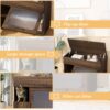 Furniture Style Multi Use Cat Litter Box House With Storage - Walnut - Image 3