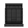Hall Tree With Bench And 5 Storage Cubbies, Modern Entryway Storage Organizer Cabinet With 4 Doors, 5 Drawers And Adjustable Shelves For Hallway, Entryway, Living Room - Black - Image 12