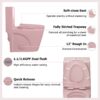 1.1 / 1.60 Gpf Dual-Flush One Piece Toilet, Water-Saving Elongated Comfort Height Floor Mounted, Soft Close 1000 Gram Map Flushing Score Toilet 23T01-Rs - Rose - Image 27