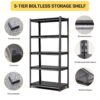 Industrial Heavy Duty 5 Tier Metal Garage Shelving Unit, 2000Lbs Capacity, Adjustable Storage Rack, - Brushed Nickel - Image 3