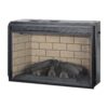 26" Infrared Quartz Heater Fireplace Insert -Woodlog Version With Brick - Antique Black - Image 8