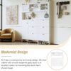 Multifunctional Tipping Bucket Shoe Cabinet With Storage Shelf & 6 Flip Drawers, Large Hall Tree With Tempered Glass Doors, Foyer Cabinet With 4 Hooks For Hallway - White - Image 8