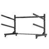 Heavy Duty Freestanding Kayak Storage Rack With Adjustable Stand And Lockable Wheels, Metal - White - Image 6