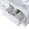 Modern Floating Bathroom Vanity With Dual Resin Sink, Soft Close Drawers - White - Image 24