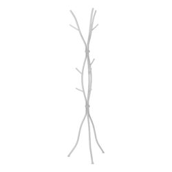 Coat Rack, Hall Tree, Free Standing, 11 Hooks, Entryway, Contemporary & Modern - Silver