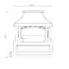 40" Wood Burning Fireplace, 50000 Btu Steel Fire Pit, Wood Burning Chimney For Outside Patio Deck Garden Backyard - Black - Image 3