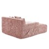 Chenille Interior Lazy Sofa Chaise Lounge Armchair With Pillows And Armrests - Pink - Image 15