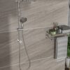 Chrome Round Dual Shower Heads Set With 10" Overhead And Hand Shower, Metal & Plastic Construction - Chrome - Image 4
