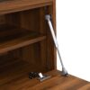 Shoe Storage Bench Entryway Shoe Cabinet Storage Ottoman With Padded Seat Cushion And Double Doors For Entryway, Hallway And Bedroom - Dark Gray - Image 22