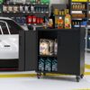 Heavy Duty Metal Garage Storage Cabinet With Wheels Sturdy Tool Storage Solution In Steel - Black - Image 10