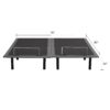Split King Size Adjustable Bed Base With Wired Remote, Metal Frame - Black - Image 3