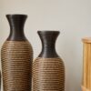 3 Piece Set Of Decorative Floor Vases, Classic And Neat Floor Vases With High Independent Flower Racks, Artificial Vine Vases, Home Decoration Flower Racks - Beige / Black - Image 14