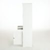 Retro Style 75'' Tall Display Shelf With Cabinet For Hallways Living Room Kitchen - White - Image 15