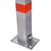 Steel Parking Bollard Pole Barrier With Lock ,Square Design - Gray - Image 6