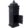 Mailboxs Residential Large Capacity Letter Box Aluminum Outdoor Rainproof Postbox Statue - Black - Image 7