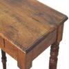 Turned Leg Writing Desk - Chestnut - Image 6