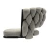 28" Bar Chair Linen Woven Bar Stool (Set of 2) Upholstered With Legs, 360 Swivel, Counter Arm Chairs With Back Footrest - Gray - Image 13