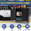 Heavy Duty Metal Garage Storage Cabinet With Wheels Sturdy Tool Storage Solution In Steel - Black - Image 8