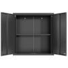 Metal Wall Mounted Tool Storage Cabinet With 2 Locking Doors, Adjustable Shelf, And Drawer - Black - Image 13